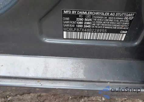 2008 Mercedes-Benz E 350 4Matic z USA, uszkodzony, nr VIN WDBUF87X48B228955